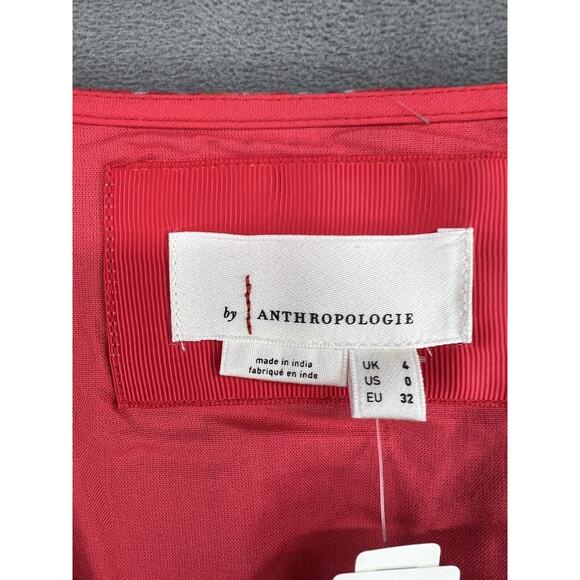 Anthropologie The Katerina Lurex Button Front Dress Size 0 V-neck Midi Dress - Picture 11 of 12